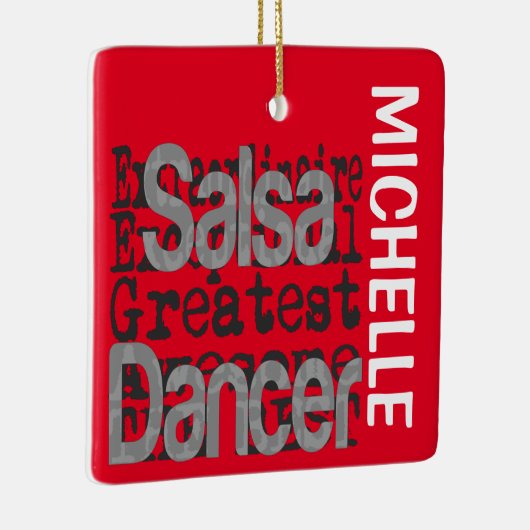 Salsa Dancer Extraordinaire CUSTOM Keramisch Ornament (Rechts)