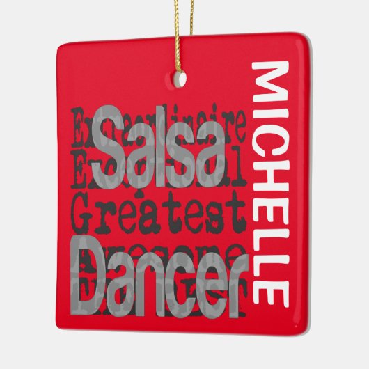 Salsa Dancer Extraordinaire CUSTOM Keramisch Ornament (Links)