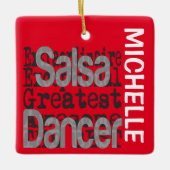 Salsa Dancer Extraordinaire CUSTOM Keramisch Ornament (Voorkant)