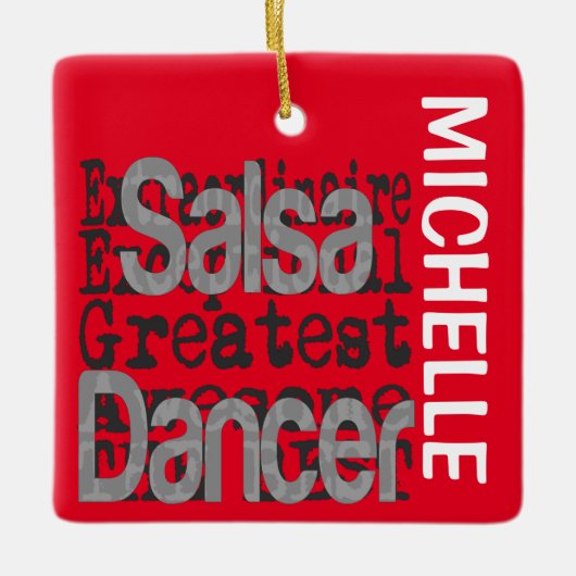 Salsa Dancer Extraordinaire CUSTOM Keramisch Ornament (Voorkant)
