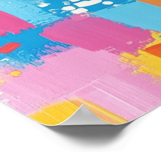 Salsa Dancer Red Dress Abstracte muurkunst Poster (Hoek)