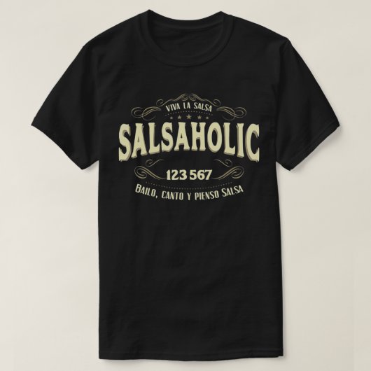 Salsa Dancer Salsaholic T-shirt (Design voorkant)