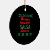 Salsa Dancer Ugly kerstcadeau Keramisch Ornament (Rechts)