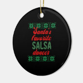 Salsa Dancer Ugly kerstcadeau Keramisch Ornament (Links)