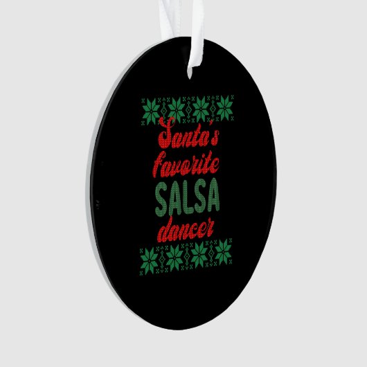 Salsa Dancer Ugly kerstcadeau Ornament (voorkant)