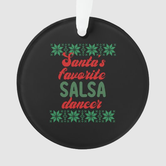 Salsa Dancer Ugly kerstcadeau Ornament (voorkant)