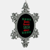 Salsa Dancer Ugly kerstcadeau Tin Sneeuwvlok Ornament (Links)