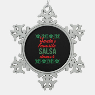 Salsa Dancer Ugly kerstcadeau Tin Sneeuwvlok Ornament