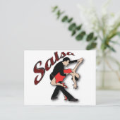 Salsa Dancers Briefkaart (Staand voorkant)