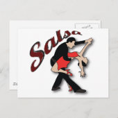 Salsa Dancers Briefkaart (Voorkant / Achterkant)
