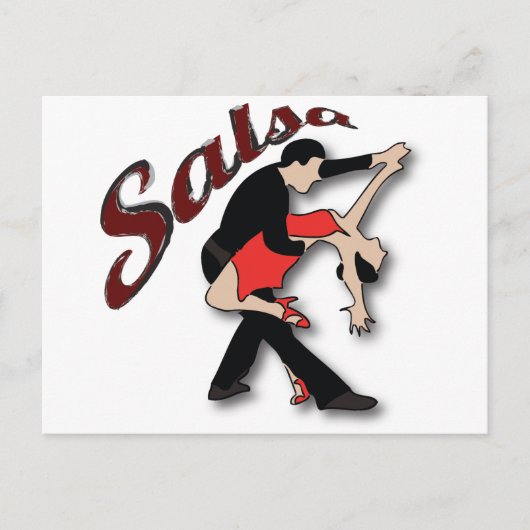 Salsa Dancers Briefkaart (Voorkant)