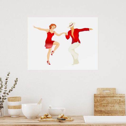 Salsa Dancers Dance Series Poster (Keuken)