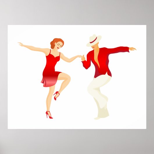 Salsa Dancers Dance Series Poster (Voorkant)