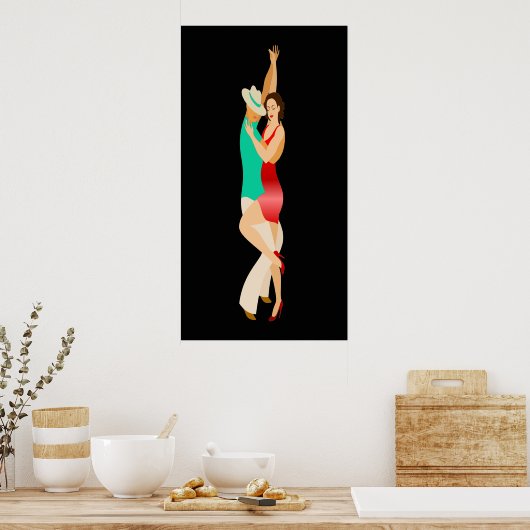 Salsa Dancers Dance Series Poster (Keuken)