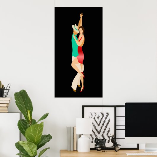 Salsa Dancers Dance Series Poster (Thuiskantoor)
