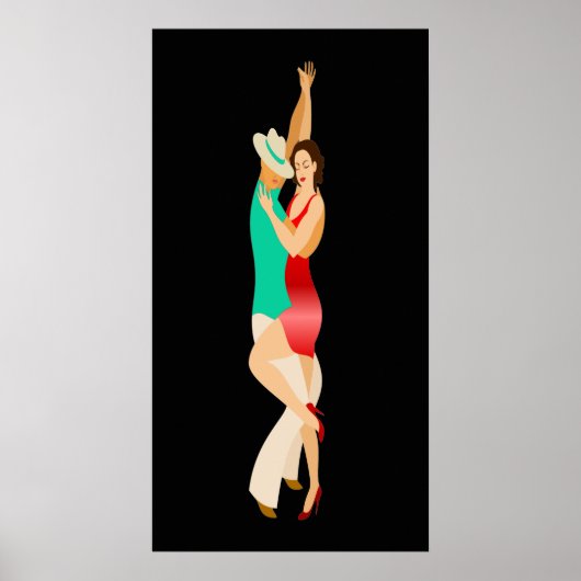 Salsa Dancers Dance Series Poster (Voorkant)