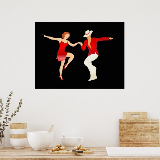 Salsa Dancers Dance Series Poster (Keuken)