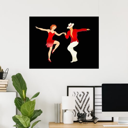Salsa Dancers Dance Series Poster (Thuiskantoor)