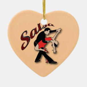 Salsa Dancers Keramisch Ornament
