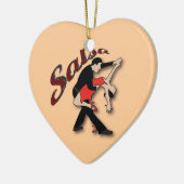 Salsa Dancers Keramisch Ornament (Links)