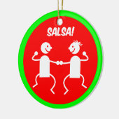 Salsa dancers keramisch ornament (Links)