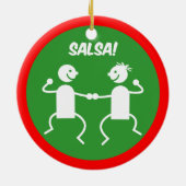 Salsa dancers keramisch ornament (Achterkant)