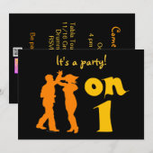 Salsa Dancers on One Dance Party nodigt uit Kaart (Voorkant / Achterkant)