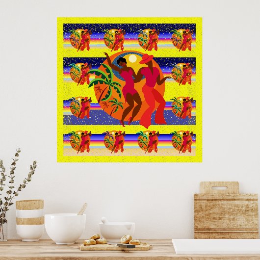 Salsa Dancers Poster Lg. (Keuken)