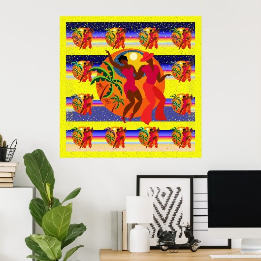 Salsa Dancers Poster Lg. (Thuiskantoor)
