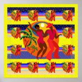 Salsa Dancers Poster Lg. (Voorkant)