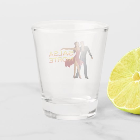 Salsa Dancers Shot Glass Shot Glas (Achterkant)