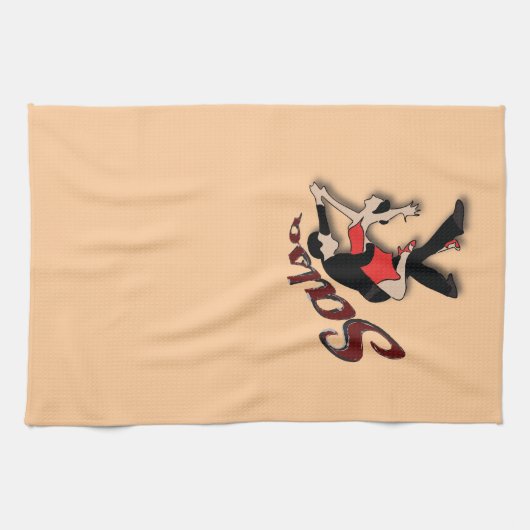 Salsa Dancers Theedoek (Horizontaal)