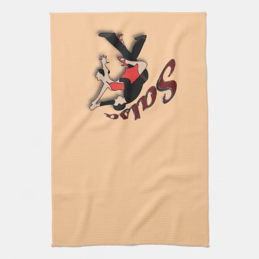 Salsa Dancers Theedoek (Verticaal)