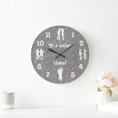 Salsa Dancers voegen uw eigen Afbeelding witte Sil Grote Klok (Huis)