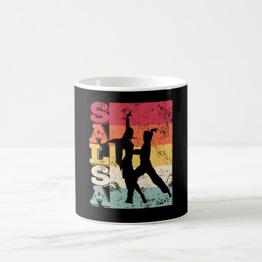 Salsa Dancing Couple Dance Latin American Vintage Koffiemok (Center)