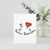 Salsa Dancing Gifts - I Heart Salsa Dancing Briefkaart (Staand voorkant)