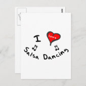 Salsa Dancing Gifts - I Heart Salsa Dancing Briefkaart (Voorkant / Achterkant)