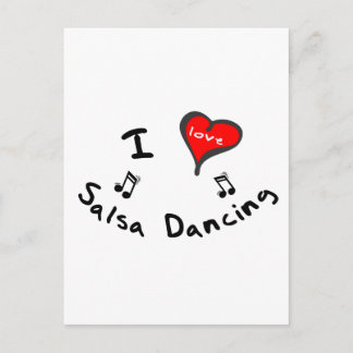 Salsa Dancing Gifts - I Heart Salsa Dancing Briefkaart