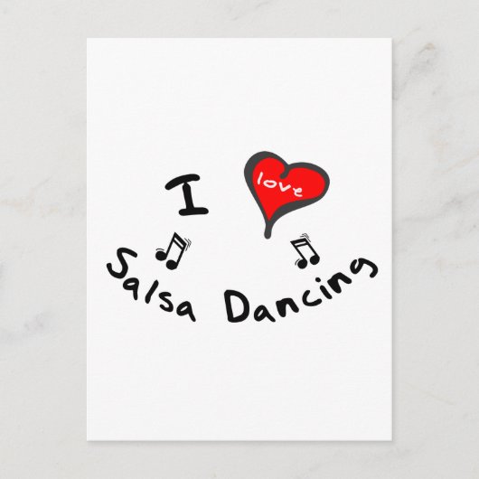 Salsa Dancing Gifts - I Heart Salsa Dancing Briefkaart (Voorkant)