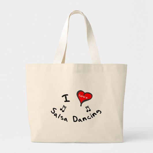Salsa Dancing Gifts - I Heart Salsa Dancing Grote Tote Bag (Voorkant)