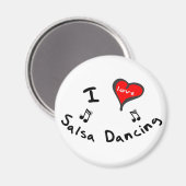 Salsa Dancing Gifts - I Heart Salsa Dancing Magneet (Voorkant / Achterkant)
