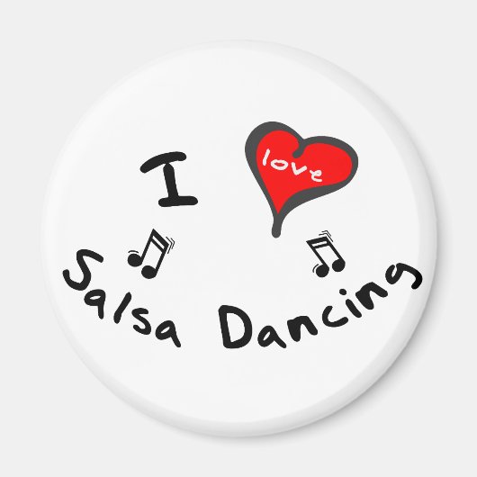 Salsa Dancing Gifts - I Heart Salsa Dancing Magneet (Voorkant)
