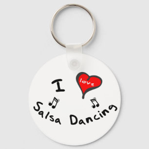 Salsa Dancing Gifts - I Heart Salsa Dancing Sleutelhanger