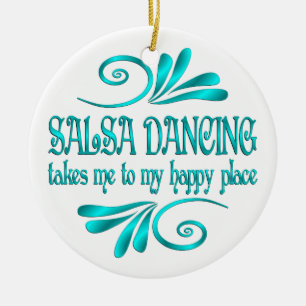 Salsa Dancing Happy Place Keramisch Ornament