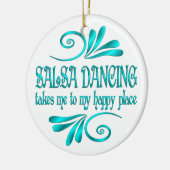 Salsa Dancing Happy Place Keramisch Ornament (Links)