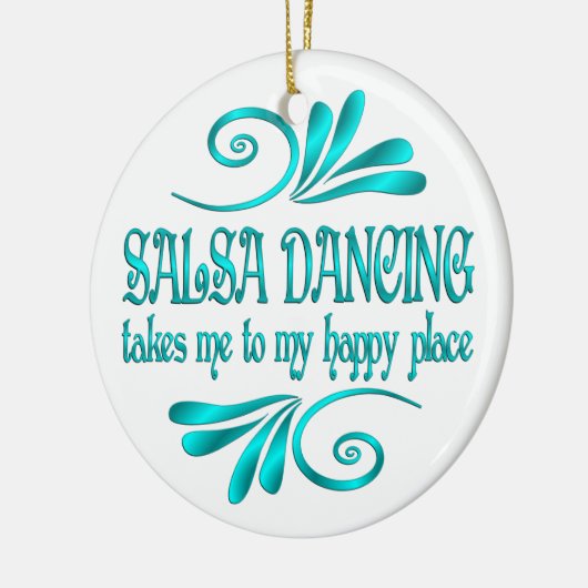Salsa Dancing Happy Place Keramisch Ornament (Links)
