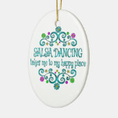 Salsa Dancing Happy Place Keramisch Ornament (Links)