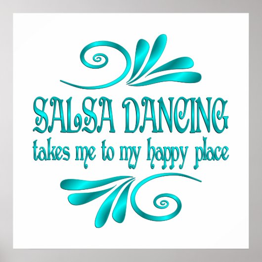 Salsa Dancing Happy Place Poster (Voorkant)