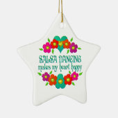 Salsa Dancing Heart Happy Keramisch Ornament (Rechts)