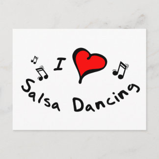 Salsa Dancing I Heart-Love Gift Briefkaart